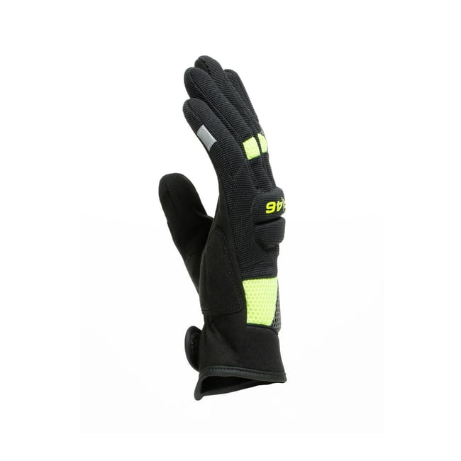 DAİNESE VR46 BLACK ANT FLUO YELLOW TEKSTİL ELDİVEN