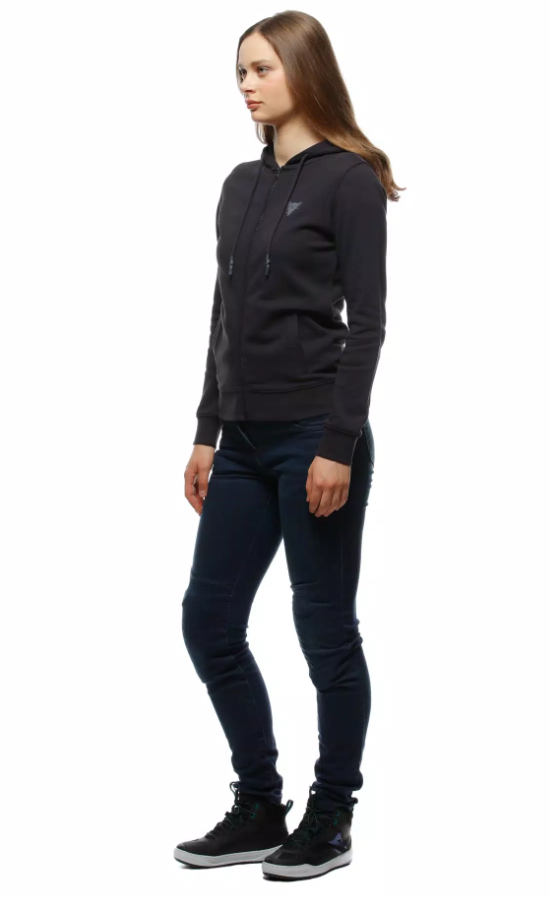 DAINESE ZIP KADIN KAPÜŞONLU HIRKA SİYAH