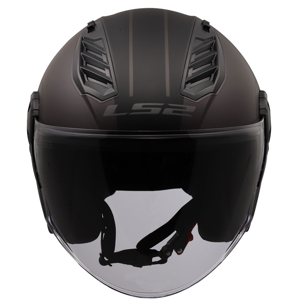 LS2 AIRFLOW 2 COVER MAT SİYAH-GRİ KASK 