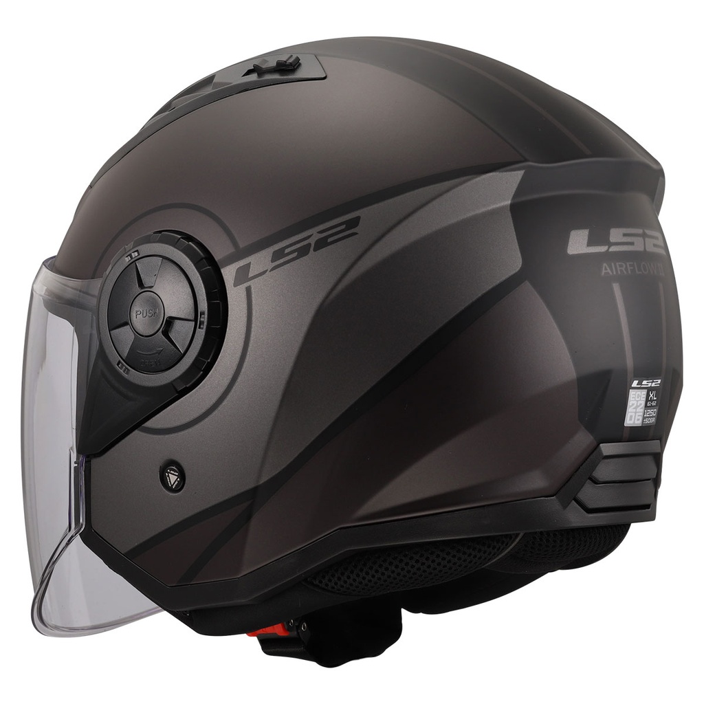 LS2 AIRFLOW 2 COVER MAT SİYAH-GRİ KASK 