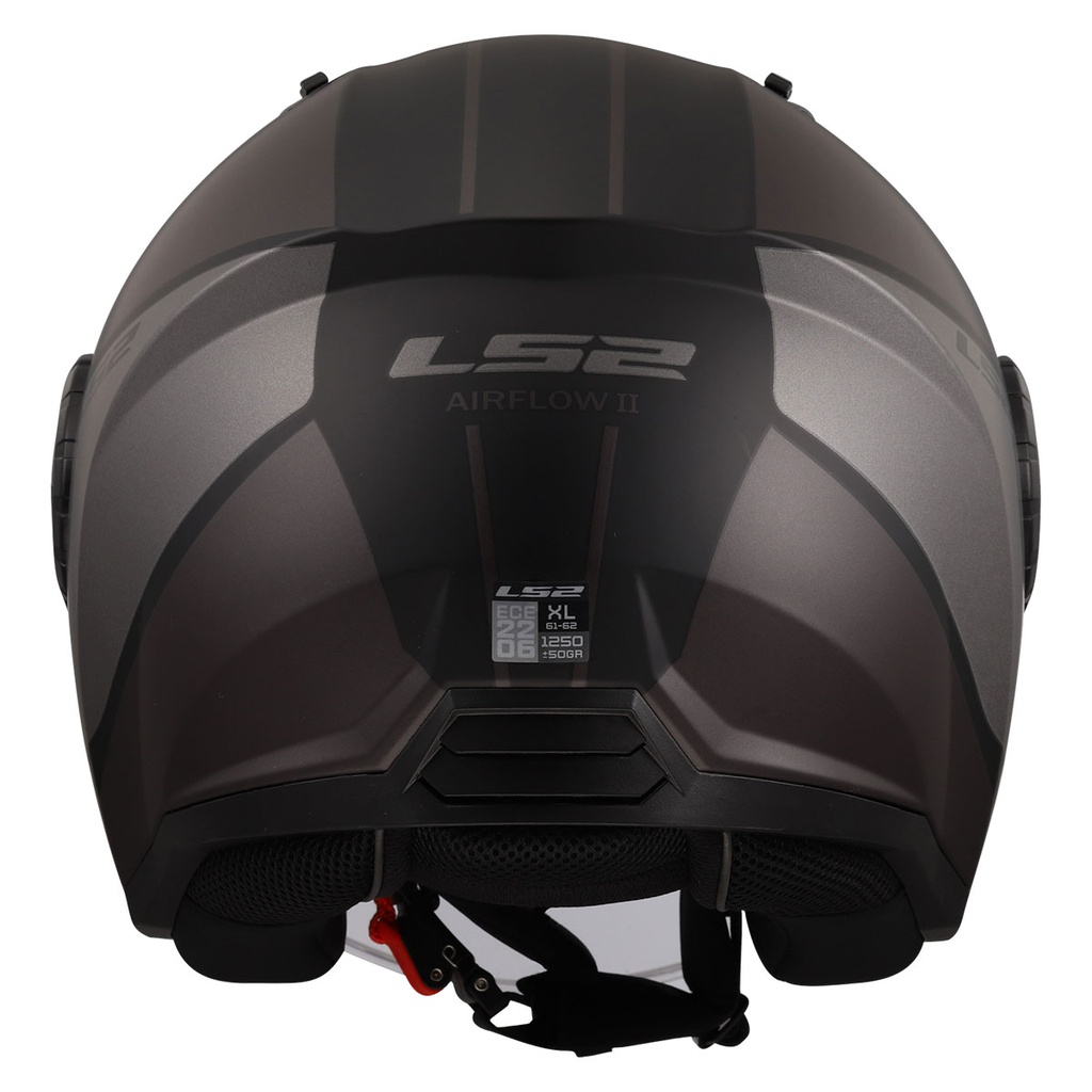 LS2 AIRFLOW 2 COVER MAT SİYAH-GRİ KASK 