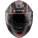 LS2 STREAM EVO TECT MAT GRİ SİYAH KIRMIZI KASK 