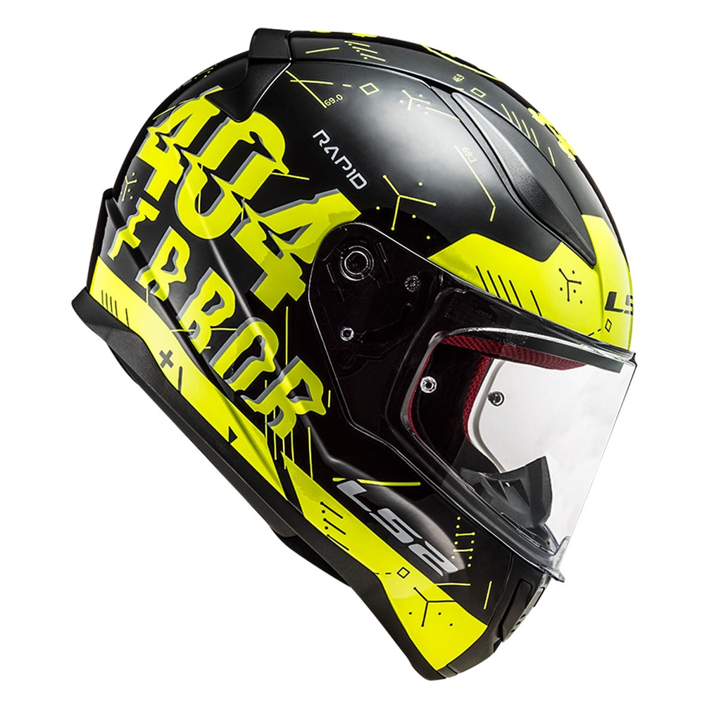 LS2 RAPİD PLAYER NEON SARI SİYAH KASK