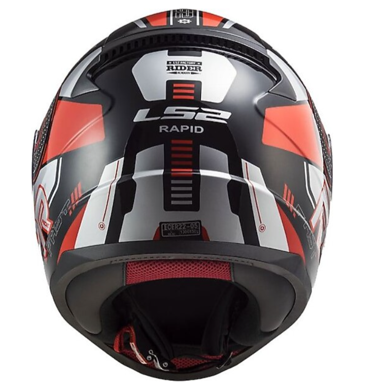 LS2 RAPID STRATUS SİYAH-KIRMIZI-GRİ KASK 