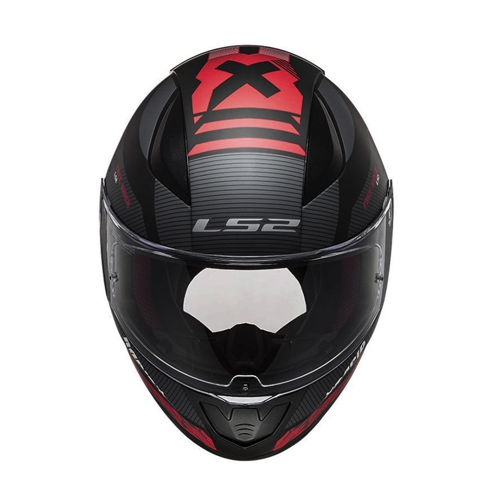 LS2 RAPID XTREET MAT SİYAH-KIRMIZI KASK 