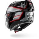 SHARK OXO SIKTER ÇENE AÇILIR SİYAH KIRMIZI GRİ KASK