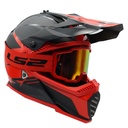 LS2 CHARGER GOGGLES MOTOKROS GÖZLÜK IRIDIUM CAMLI KIRMIZI 