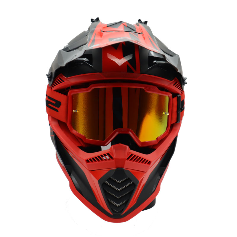 LS2 CHARGER GOGGLES MOTOKROS GÖZLÜK IRIDIUM CAMLI KIRMIZI 