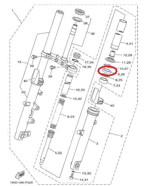 YAMAHA R25 MT25 ÖN AMORTİSÖR KEÇESİ (2015-2018)
