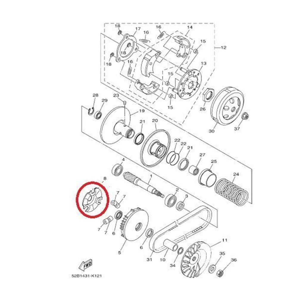 YAMAHA DELİGHT 115 MAKARA TUTUCU