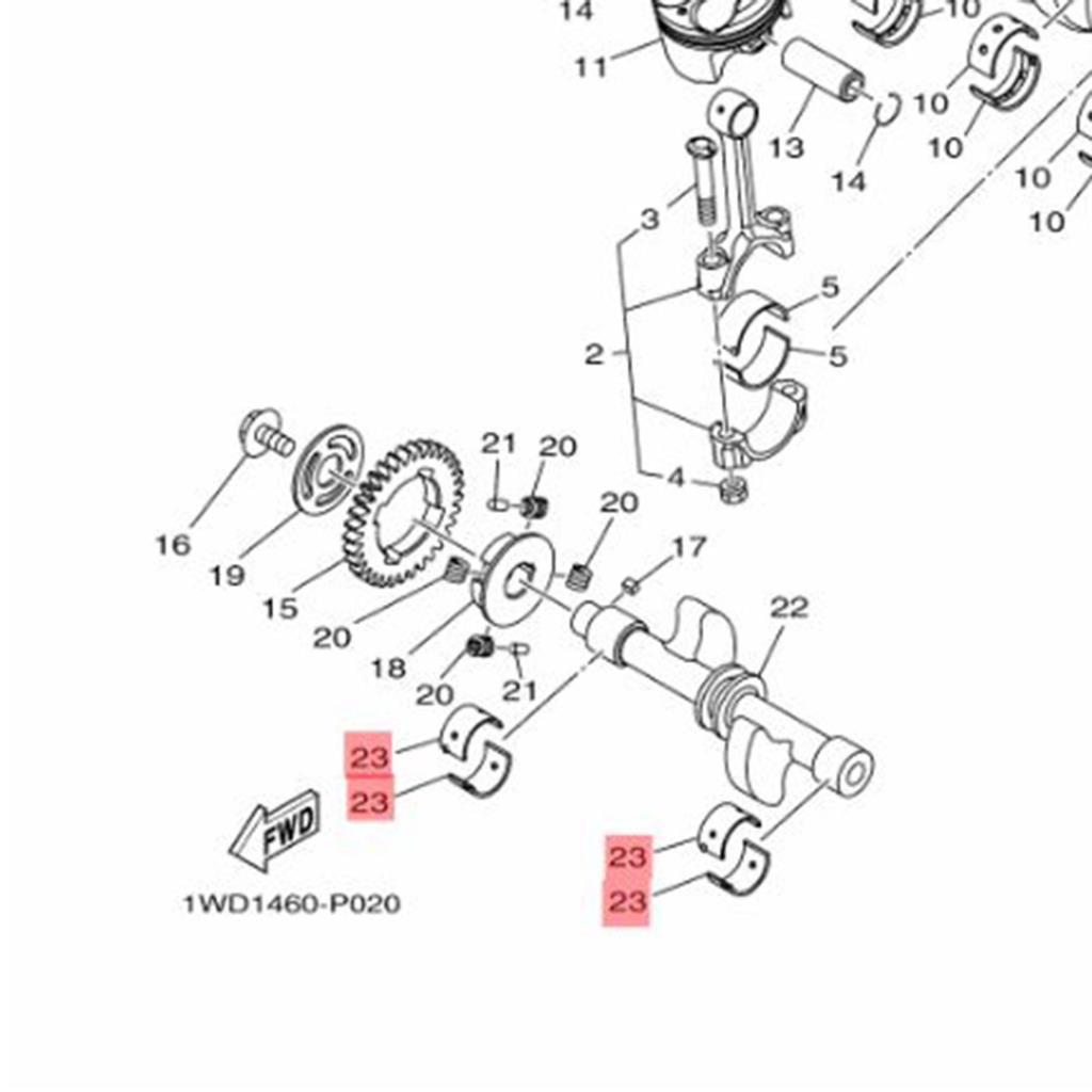 YAMAHA YZF R25 MT25 BALANS MİLİ YATAĞI MAVİ 2015-2024 