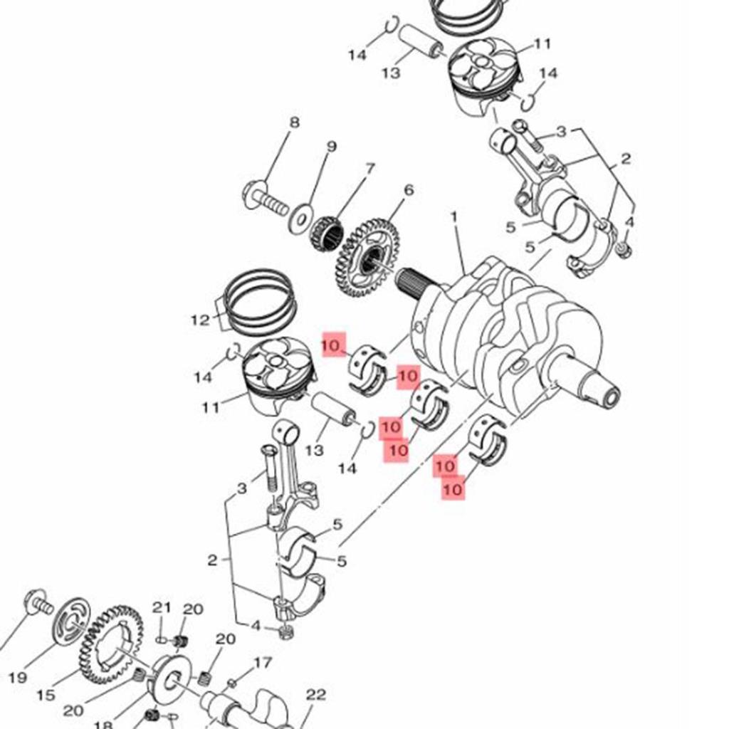 YAMAHA YZF R25 MT25 ANA YATAK SİYAH 2015-2020 