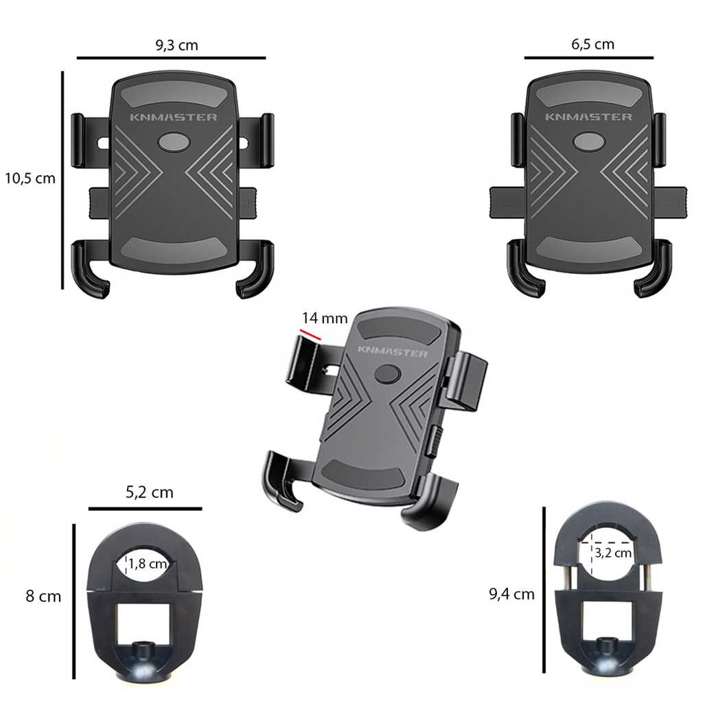 KNMASTER TT-600U GİDON VE AYNA BAĞLANTILI USB'Lİ TELEFON TUTUCU - Resim 3