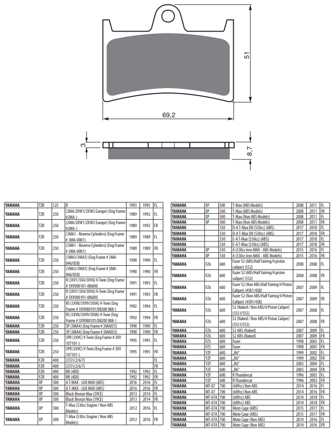 GOLD FREN 070 AD SİNTERLİ FREN BALATASI 