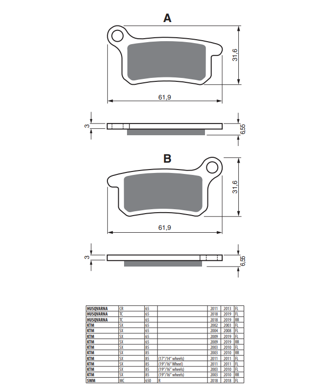 GOLD FREN 185 AD SİNTERLİ FREN BALATASI 