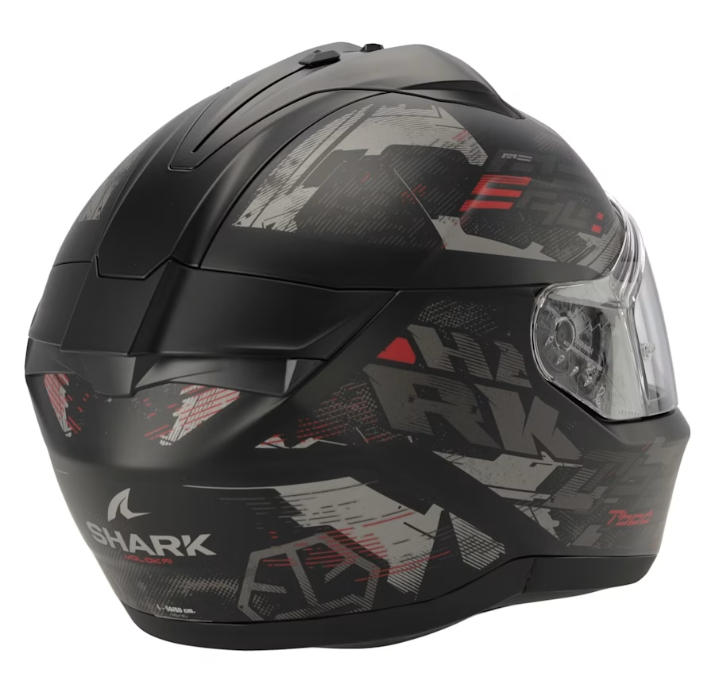 SHARK RIDILL 2 MOLOKAI KAPALI MAT SİYAH KIRMIZI KASK