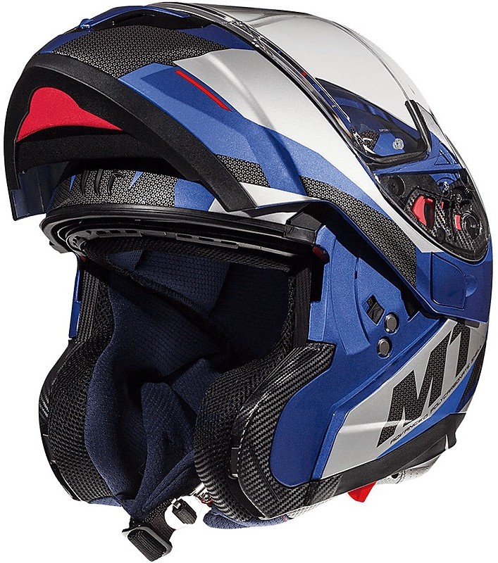 MT ATOM MAVİ GÜNEŞ VİZÖRLÜ ÇENE AÇILIR KASK