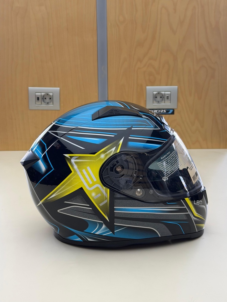 LEM STAR 140 SARI MAVİ GÜNEŞ VİZÖRLÜ FULL FACE KASK