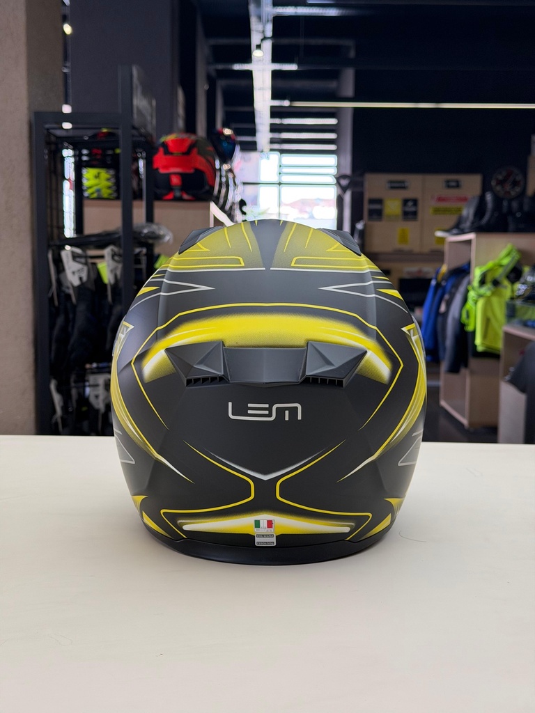 LEM STAR 140 SARI SİYAH GÜNEŞ VİZÖRLÜ FULL FACE KASK 