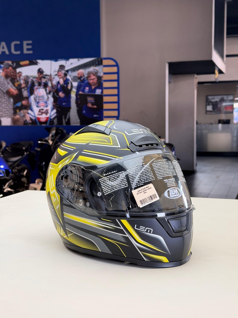 LEM STAR 140 SARI SİYAH GÜNEŞ VİZÖRLÜ FULL FACE KASK 