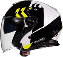 MT THUNDER 3 BEYAZ NEON GÜNEŞ VİZÖRLÜ YARIM KASK 