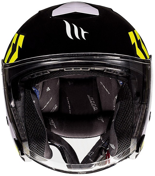 MT THUNDER 3 BEYAZ NEON GÜNEŞ VİZÖRLÜ YARIM KASK 