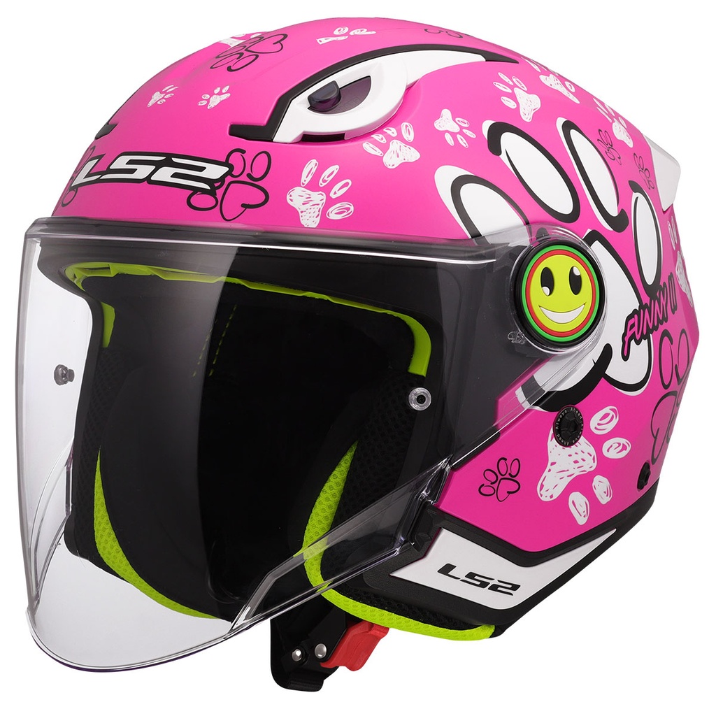LS2 FUNNY 2 PAWS PEMBE ÇOCUK YARIM KASK 