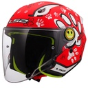 LS2 FUNNY 2 PAWS MAT KIRMIZI ÇOCUK YARIM KASK 