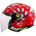 LS2 FUNNY 2 PAWS MAT KIRMIZI ÇOCUK YARIM KASK 