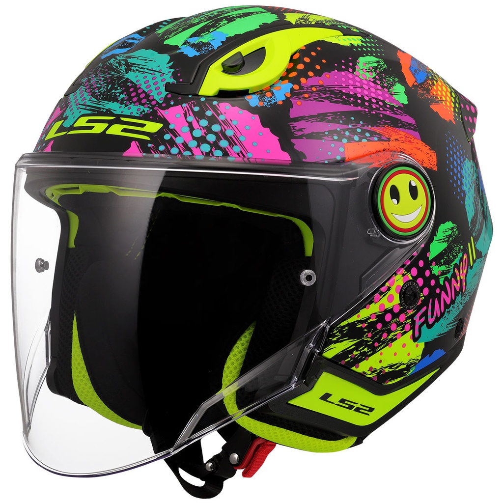 LS2 FUNNY 2 JOY SİYAH ÇOCUK YARIM KASK 