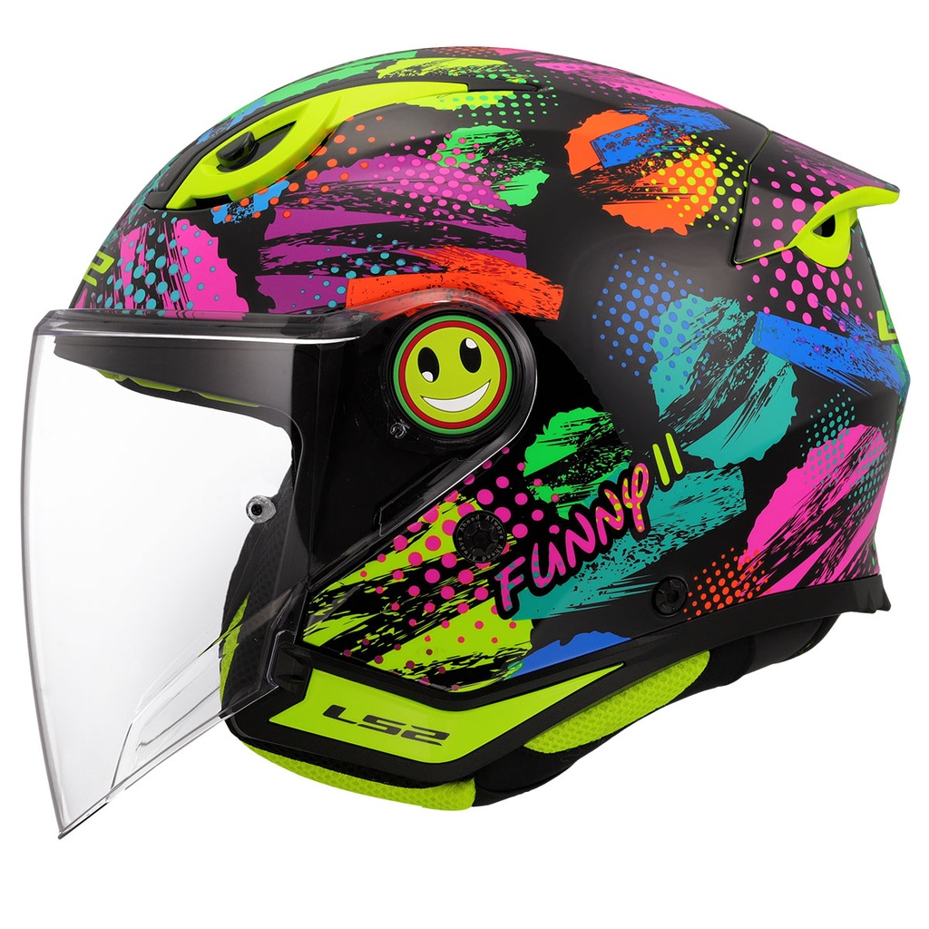 LS2 FUNNY 2 JOY SİYAH ÇOCUK YARIM KASK 