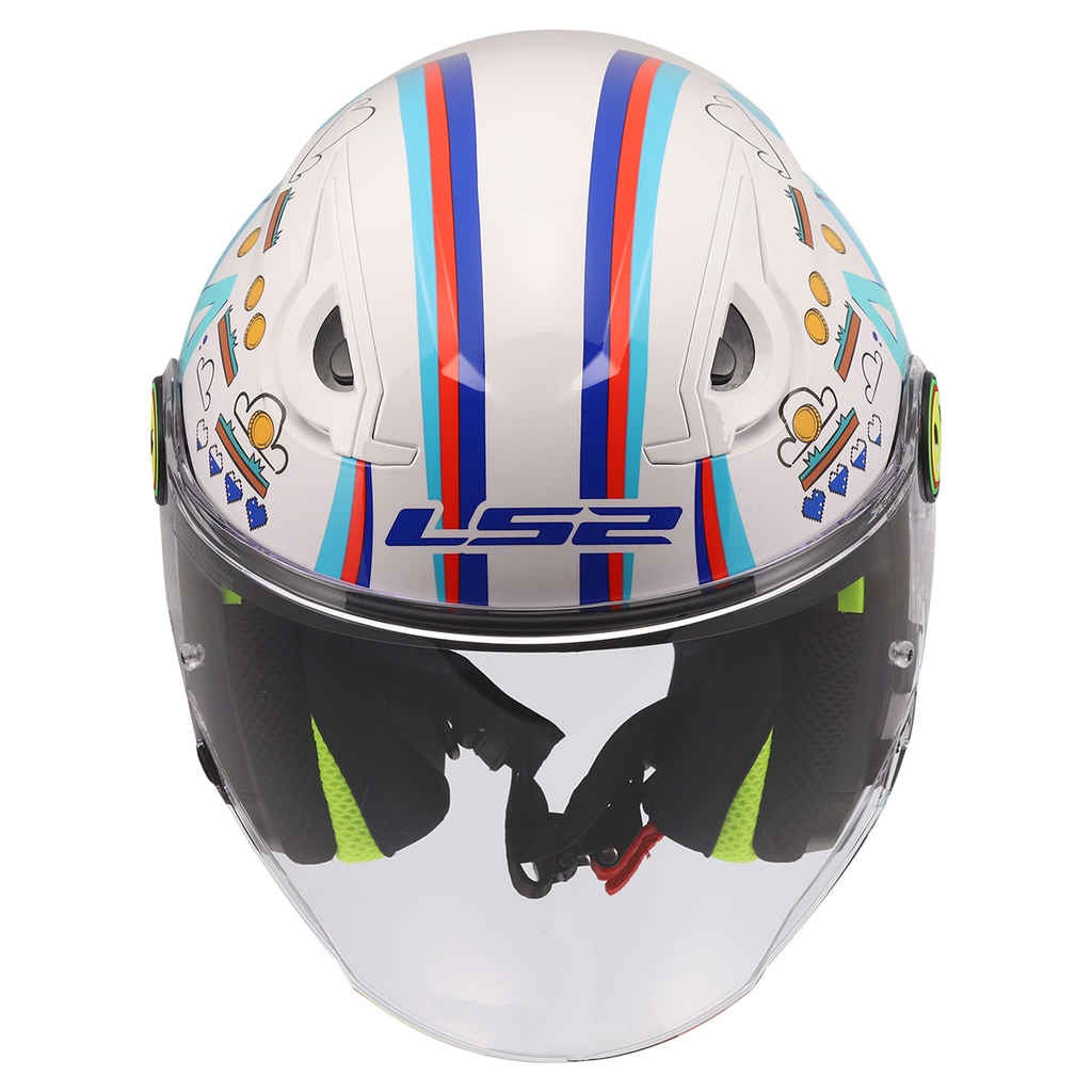 LS2 FUNNY 2 NEXT LEVEL BEYAZ ÇOCUK YARIM KASK 