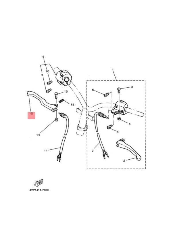 YAMAHA BWS 100 SAĞ FREN KOLU ÖN FREN KOLU