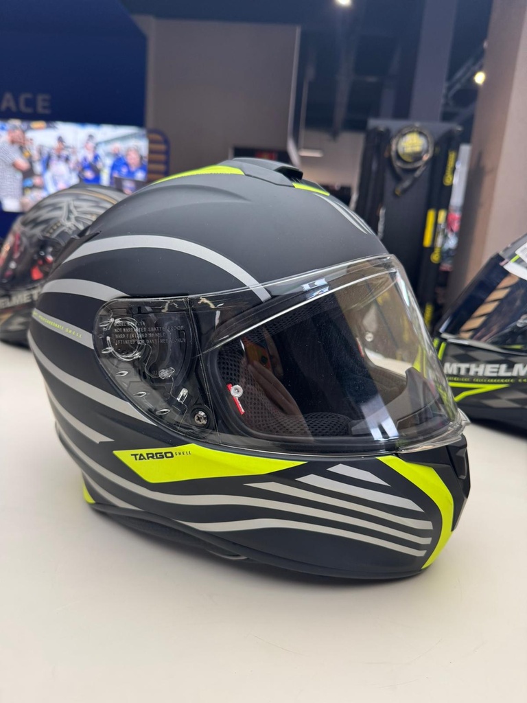 MT TARGO  SHELL MAT SİYAH-NEON KASK