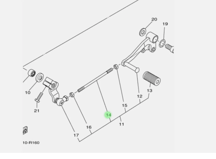 YAMAHA YZF R25 MT25 VİTES PEDAL ÇUBUĞU 