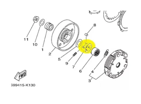 YAMAHA CRYPTON T110 DEBRİYAJ BİLYA KAFESİ 2013-2016