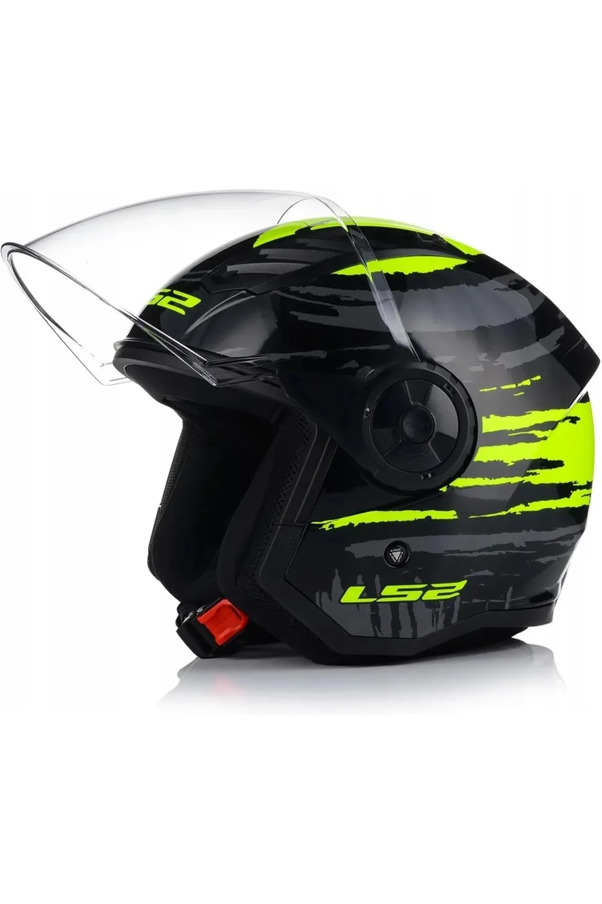 LS2 AIRFLOW 2 BRUSH SİYAH-NEON SARI AÇIK KASK - Resim 2