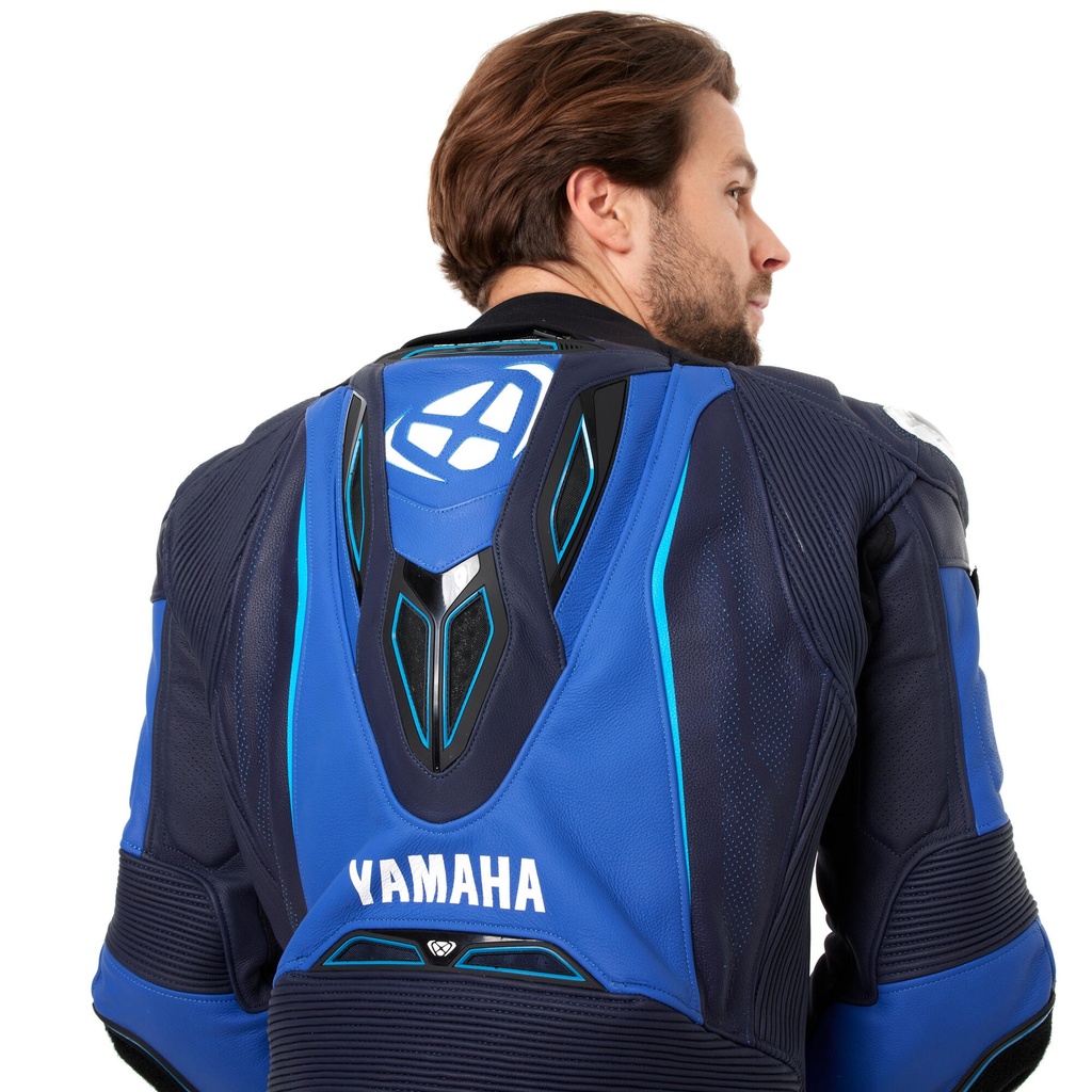 YAMAHA R-SERİSİ ERKEK DERİ YARIŞ TULUMU MAVİ - Resim 3