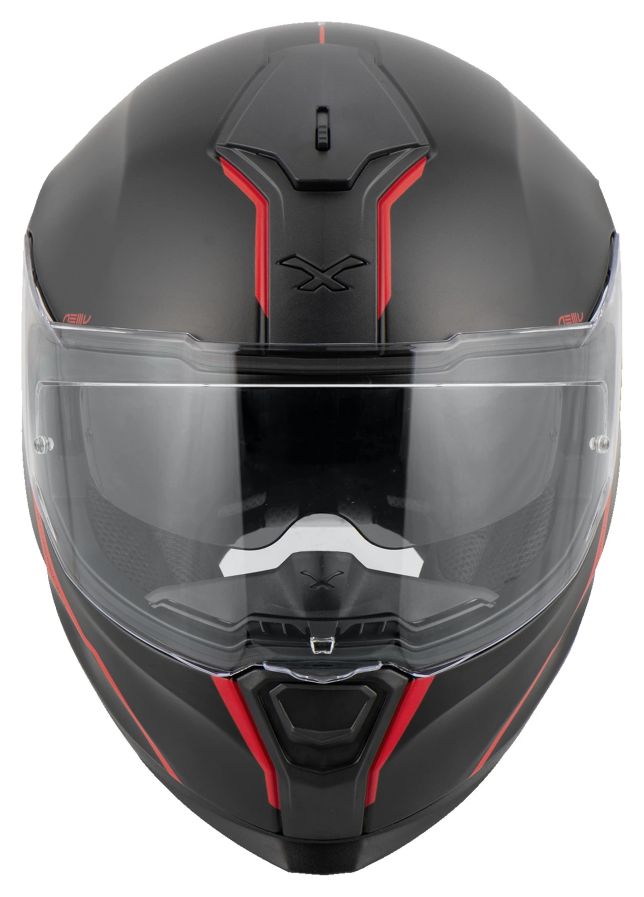 NEXX SX.100R SHORTCUT MAT SİYAH KIRMIZI KAPALI KASK - Resim 4