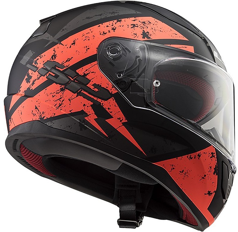 LS2 RAPID DEADBOLT KIRMIZI-SİYAH KAPALI KASK - Resim 3