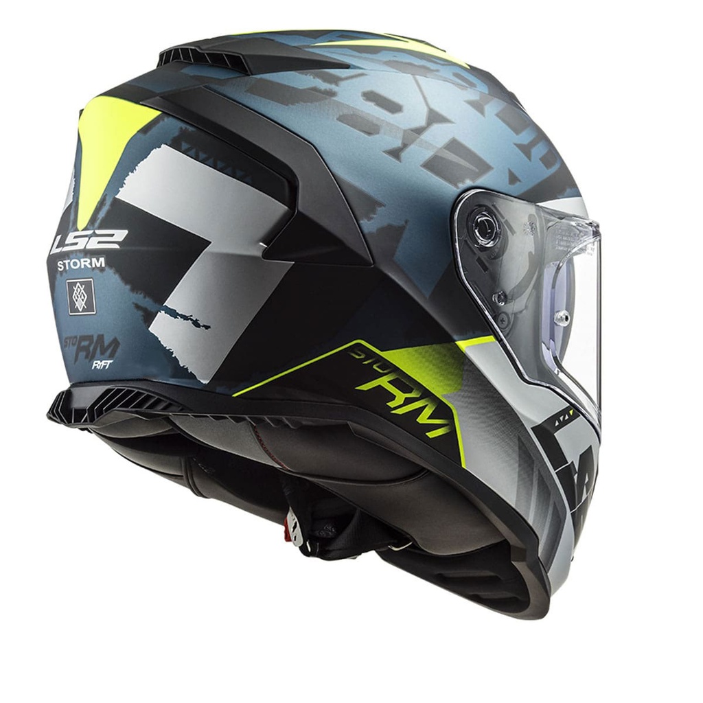 LS2 STORM 2 SPRINTER MAT SİYAH-GRİ-COBALT KAPALI KASK - Resim 2