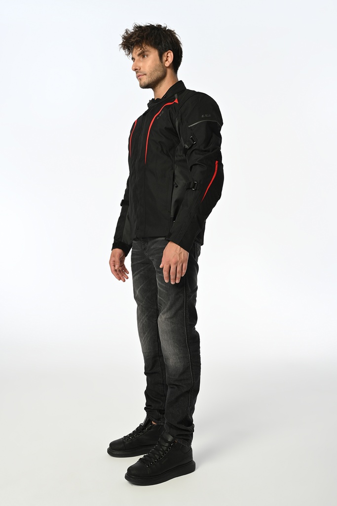 LS2 SEPANG SİYAH-GRİ-KIRMIZI MEVSİMLİK MONT - Resim 5