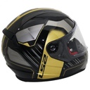 LS2 RAPID MEDAL PARLAK SİYAH GOLD KAPALI KASK - Resim 2