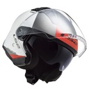 LS2 COPTER 2 URBANE MAT BEYAZ-KIRMIZI AÇIK KASK - Resim 4