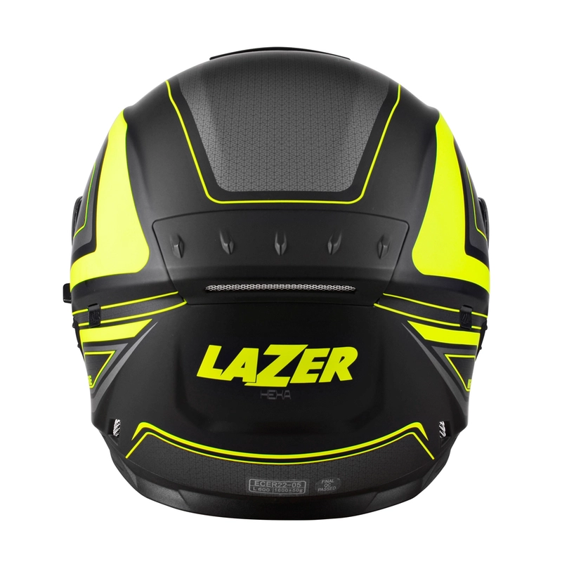 LAZER RAFALE HEXA GRİ NEON GÜNEŞ VİZÖRLÜ KAPALI KASK - Resim 4