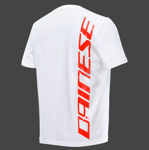 DAİNESE BİG LOGO BEYAZ BİSİKLET YAKA KISA KOL TSHİRT - Resim 2