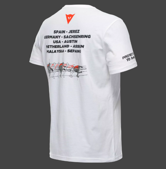 DAİNESE RACİNG TEAM BEYAZ BİSİKLET YAKA KISAKOL TSHIRT - Resim 2