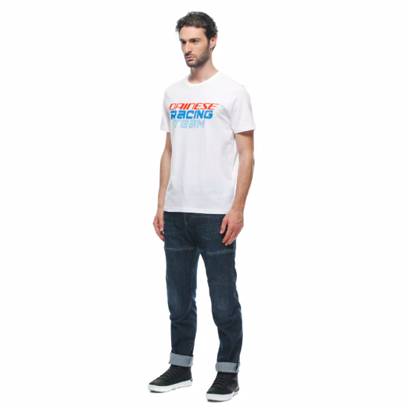 DAİNESE RACİNG TEAM BEYAZ BİSİKLET YAKA KISAKOL TSHIRT - Resim 4