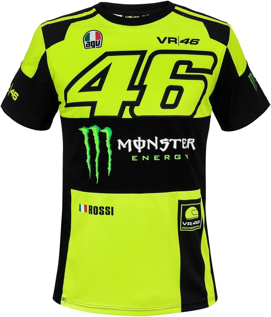 VR46 MONSTER AGV NEON SİYAH TSHİRT 