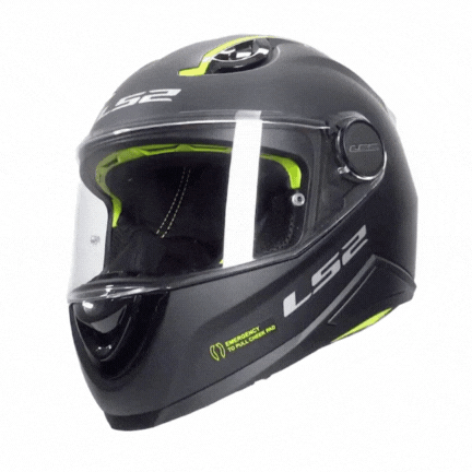 LS2 KID MAT SİYAH ÇOCUK KASK 